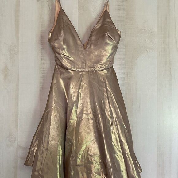 Dear Moon new with tags‎ gold mini party dress, size 3 - Picture 2 of 10